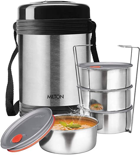 steel tiffin box milton|tiffin lunch box for adult.